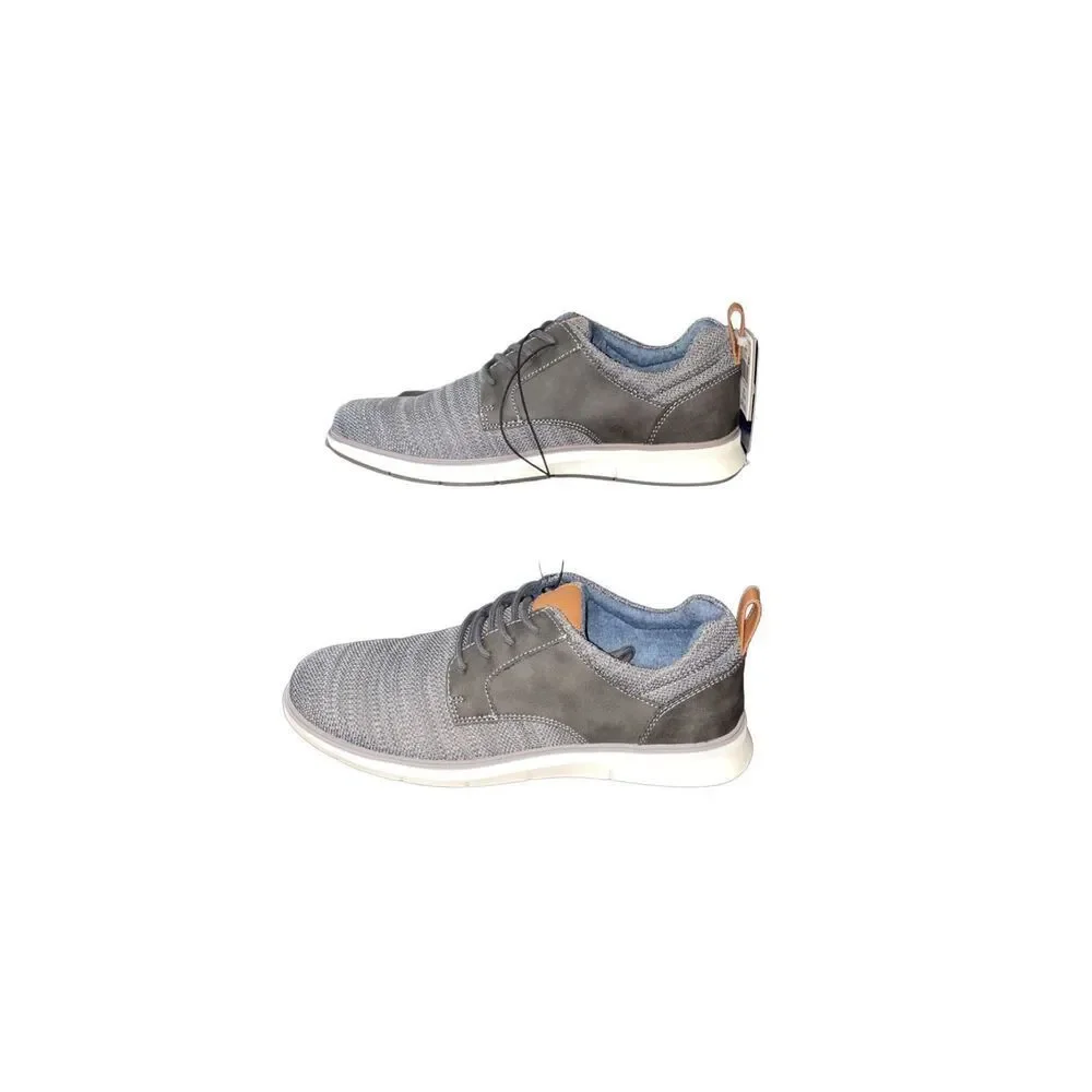 IZOD Shoes Mens 9.5 Gray Kyler Lace Up Memory Foam Casual Comfort New In Box
